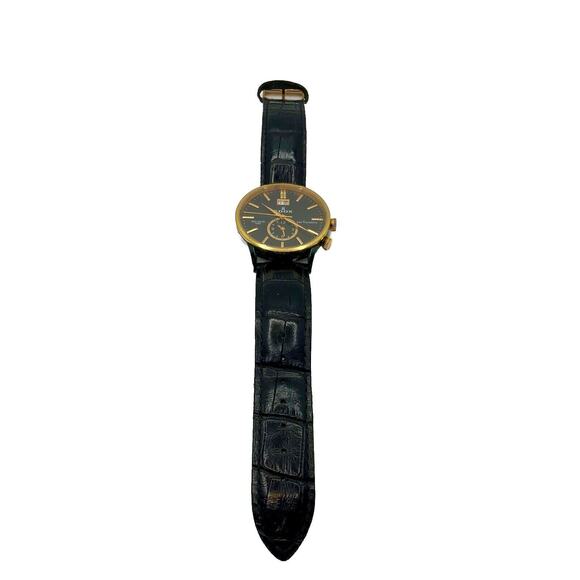 Edox Men’s Watch Les Vauberts Big Date GMT Rose Gold PVD No. 62003 main image 4